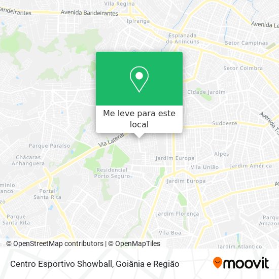 Centro Esportivo Showball mapa