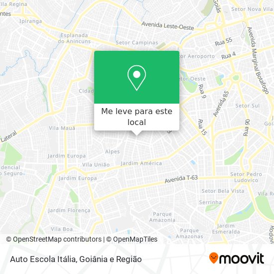 Auto Escola Itália mapa