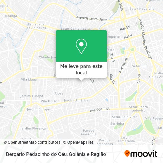 Berçário Pedacinho do Céu mapa
