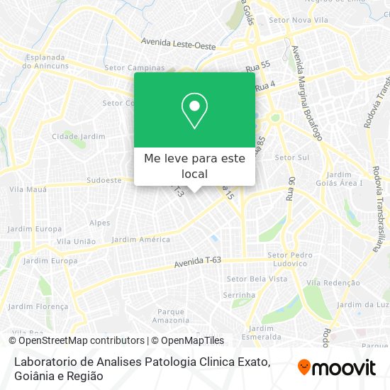 Laboratorio de Analises Patologia Clinica Exato mapa
