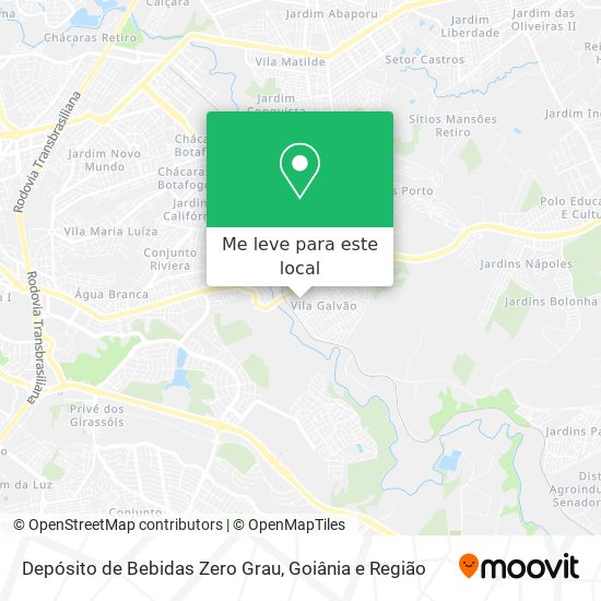Depósito de Bebidas Zero Grau mapa