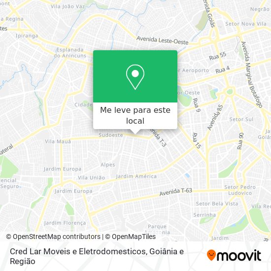 Cred Lar Moveis e Eletrodomesticos mapa