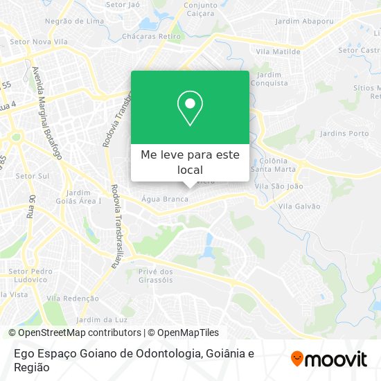 Ego Espaço Goiano de Odontologia mapa