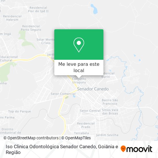 Iso Clinica Odontológica Senador Canedo mapa