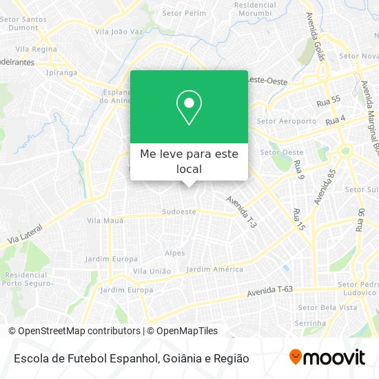 Escola de Futebol Espanhol mapa