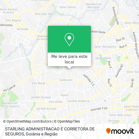 STARLING ADMINISTRACAO E CORRETORA DE SEGUROS mapa