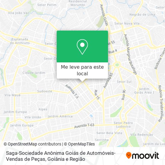 Saga-Sociedade Anônima Goiás de Automóveis-Vendas de Peças mapa