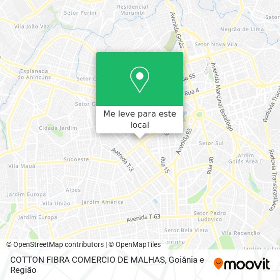 COTTON FIBRA COMERCIO DE MALHAS mapa