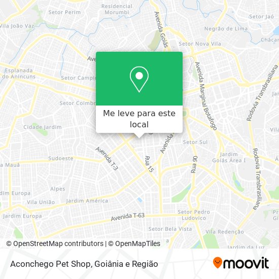 Aconchego Pet Shop mapa