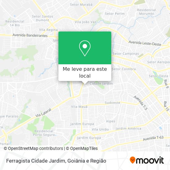 Ferragista Cidade Jardim mapa