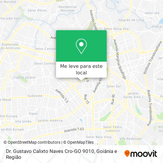 Dr. Gustavo Calixto Naves Cro-GO 9010 mapa