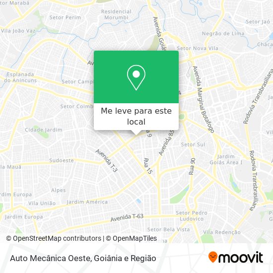 Auto Mecânica Oeste mapa