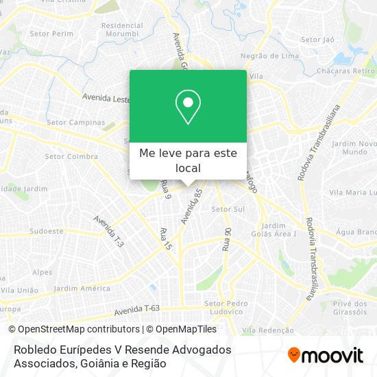Robledo Eurípedes V Resende Advogados Associados mapa