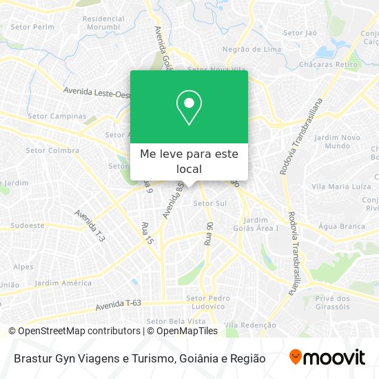 Brastur Gyn Viagens e Turismo mapa