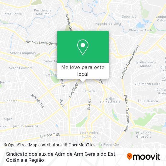 Sindicato dos aux de Adm de Arm Gerais do Est mapa
