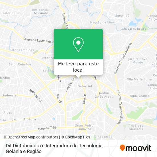 Dit Distribuidora e Integradora de Tecnologia mapa