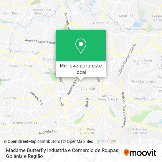 Madame Butterfly Industria e Comercio de Roupas mapa