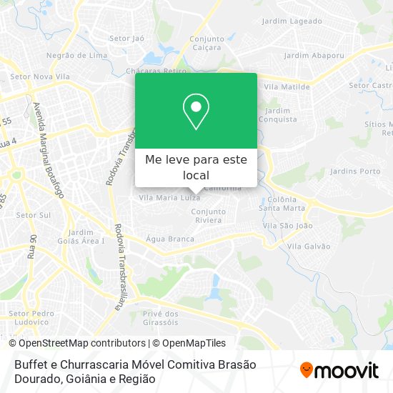 Buffet e Churrascaria Móvel Comitiva Brasão Dourado mapa