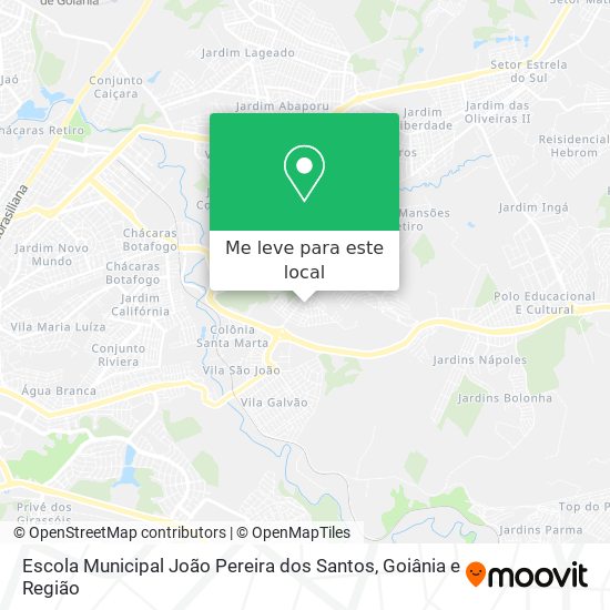Escola Municipal João Pereira dos Santos mapa