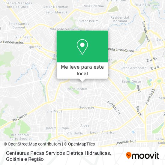 Centaurus Pecas Servicos Eletrica Hidraulicas mapa