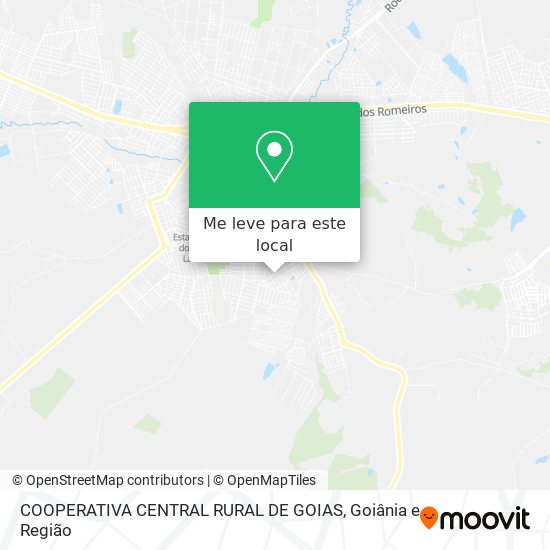 COOPERATIVA CENTRAL RURAL DE GOIAS mapa