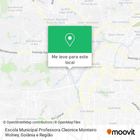 Escola Municipal Professora Cleonice Monteiro Wolney mapa