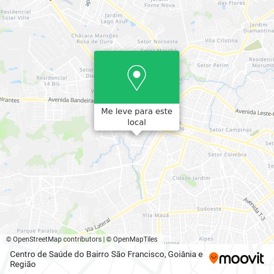 Centro de Saúde do Bairro São Francisco mapa