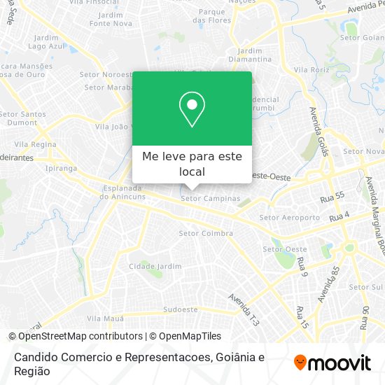 Candido Comercio e Representacoes mapa