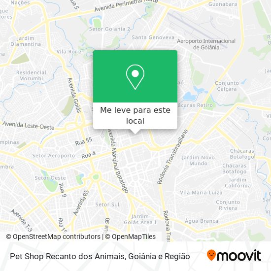 Pet Shop Recanto dos Animais mapa