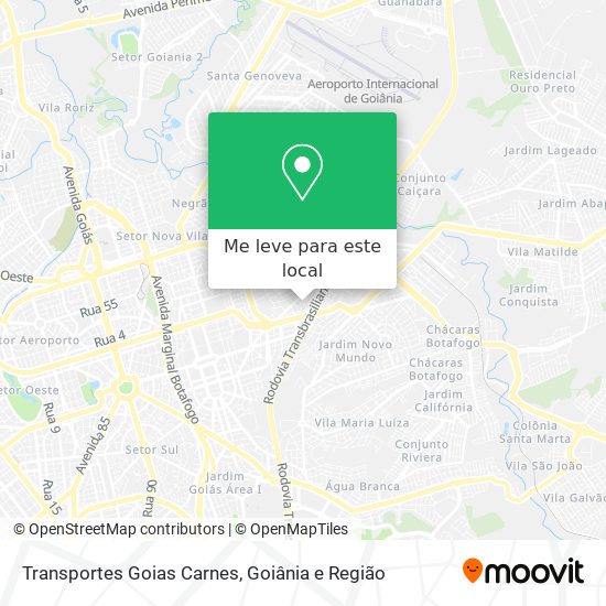 Transportes Goias Carnes mapa