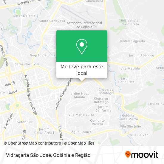 Vidraçaria São José mapa