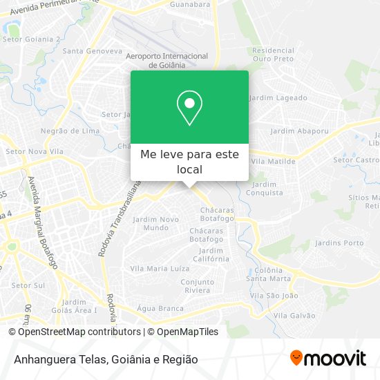 Anhanguera Telas mapa