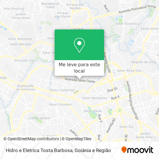 Hidro e Eletrica Tosta Barbosa mapa