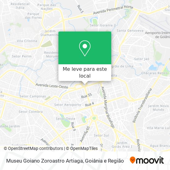 Museu Goiano Zoroastro Artiaga mapa