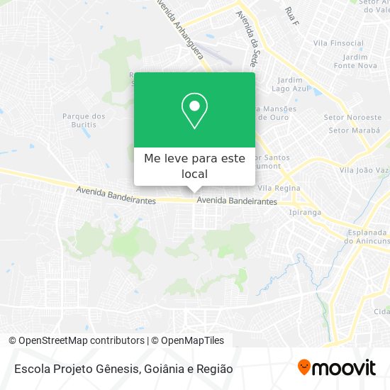 Escola Projeto Gênesis mapa