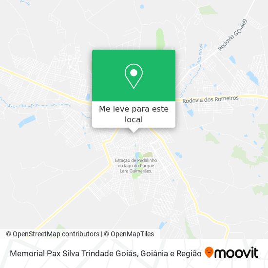 Memorial Pax Silva Trindade Goiás mapa