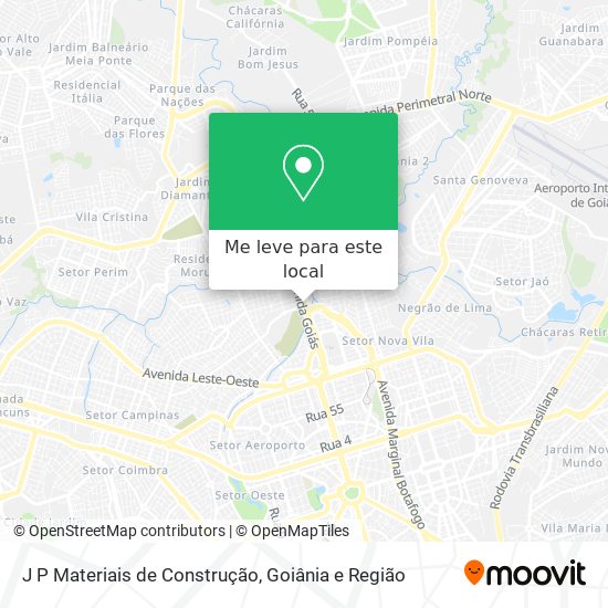 J P Materiais de Construção mapa