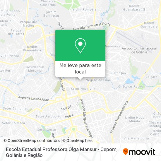 Escola Estadual Professora Olga Mansur - Cepom mapa