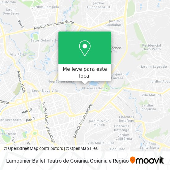 Lamounier Ballet Teatro de Goiania mapa