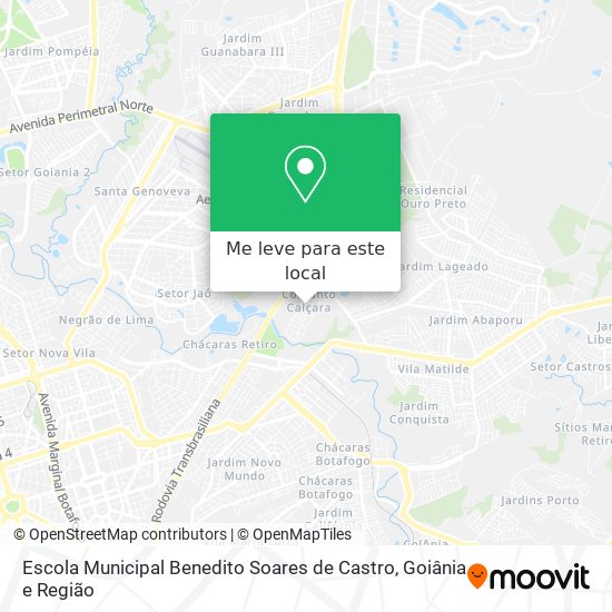 Escola Municipal Benedito Soares de Castro mapa