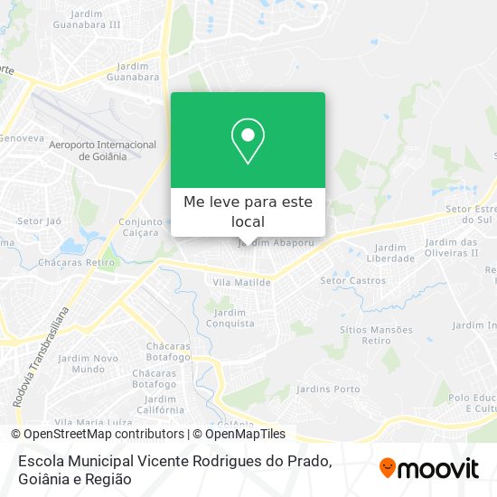 Escola Municipal Vicente Rodrigues do Prado mapa