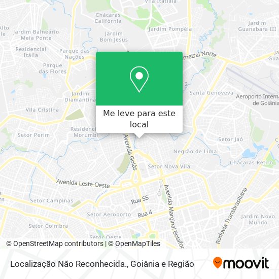 Localização Não Reconhecida. mapa