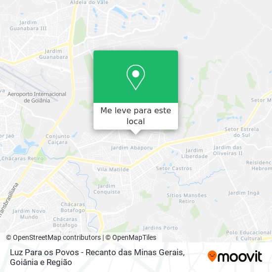 Luz Para os Povos - Recanto das Minas Gerais mapa