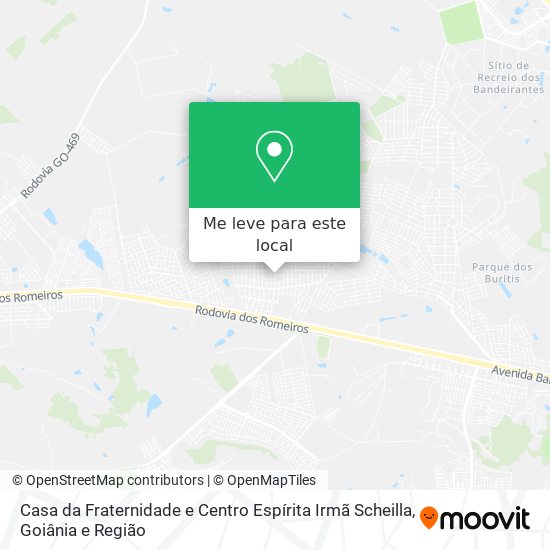 Casa da Fraternidade e Centro Espírita Irmã Scheilla mapa