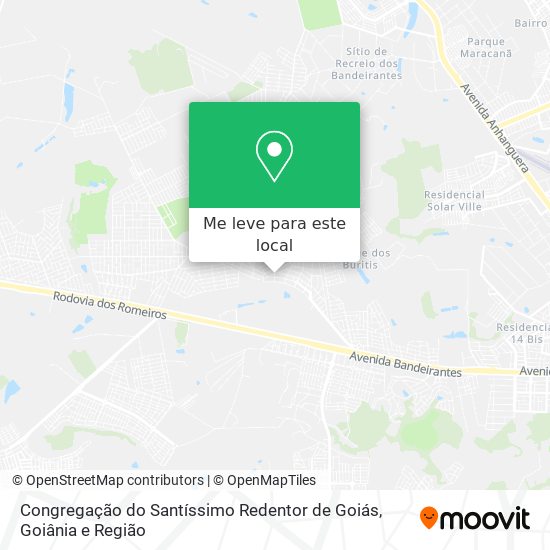 Congregação do Santíssimo Redentor de Goiás mapa