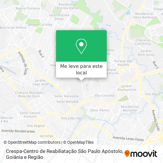 Crespa-Centro de Reabiliatação São Paulo Apóstolo mapa
