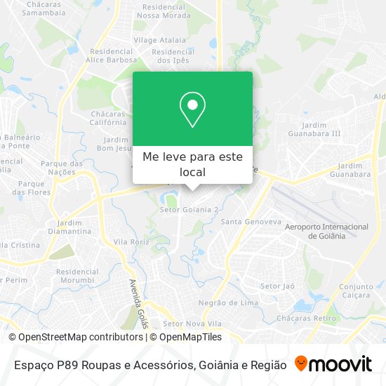 Espaço P89 Roupas e Acessórios mapa