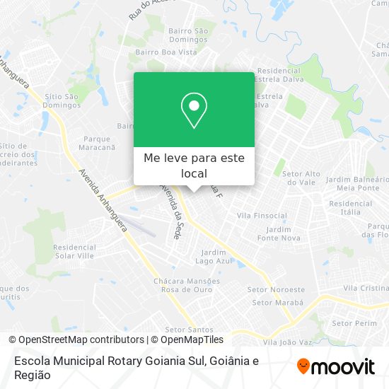 Escola Municipal Rotary Goiania Sul mapa