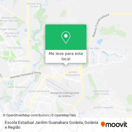 Escola Estadual Jardim Guanabara Goiânia mapa