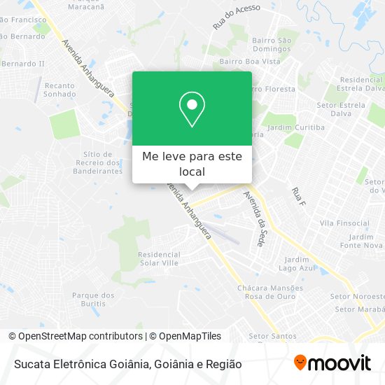 Sucata Eletrônica Goiânia mapa